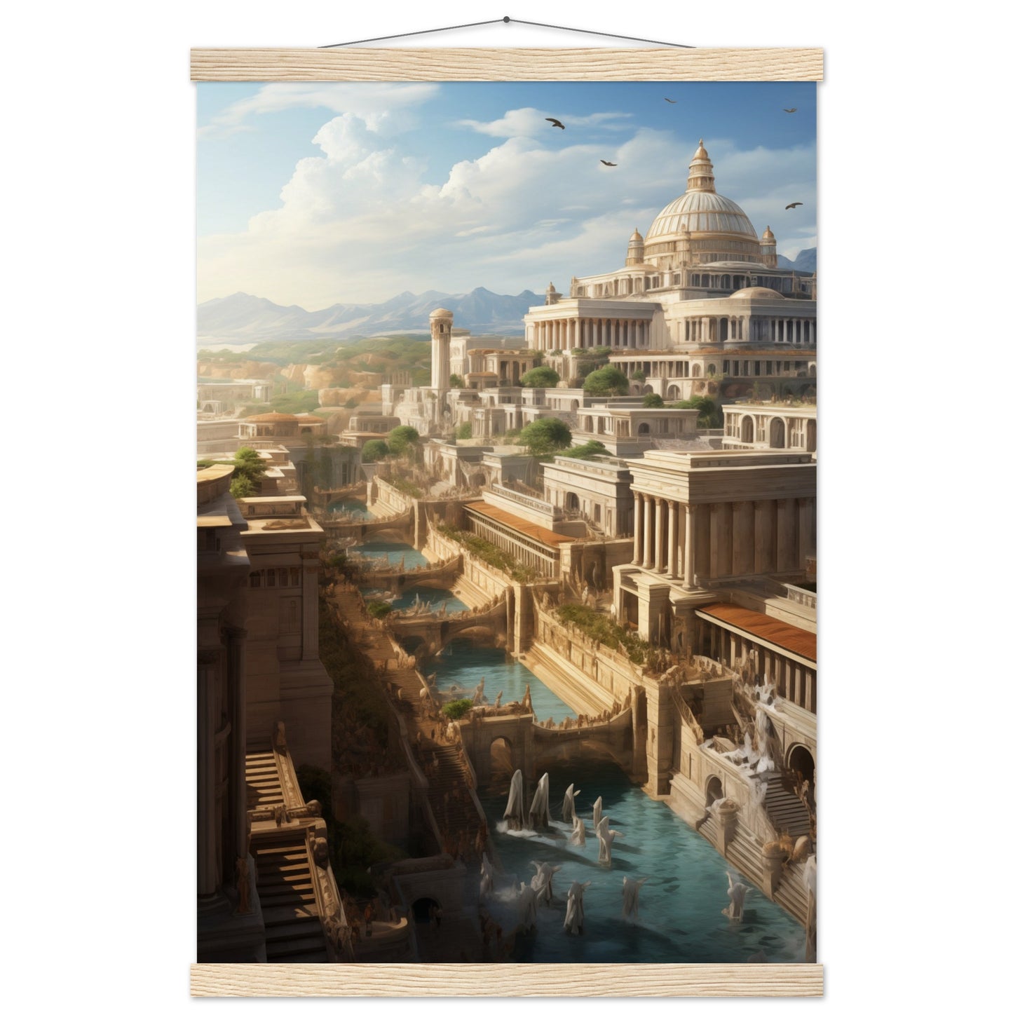 Ancient Roman City Poster with Hanger