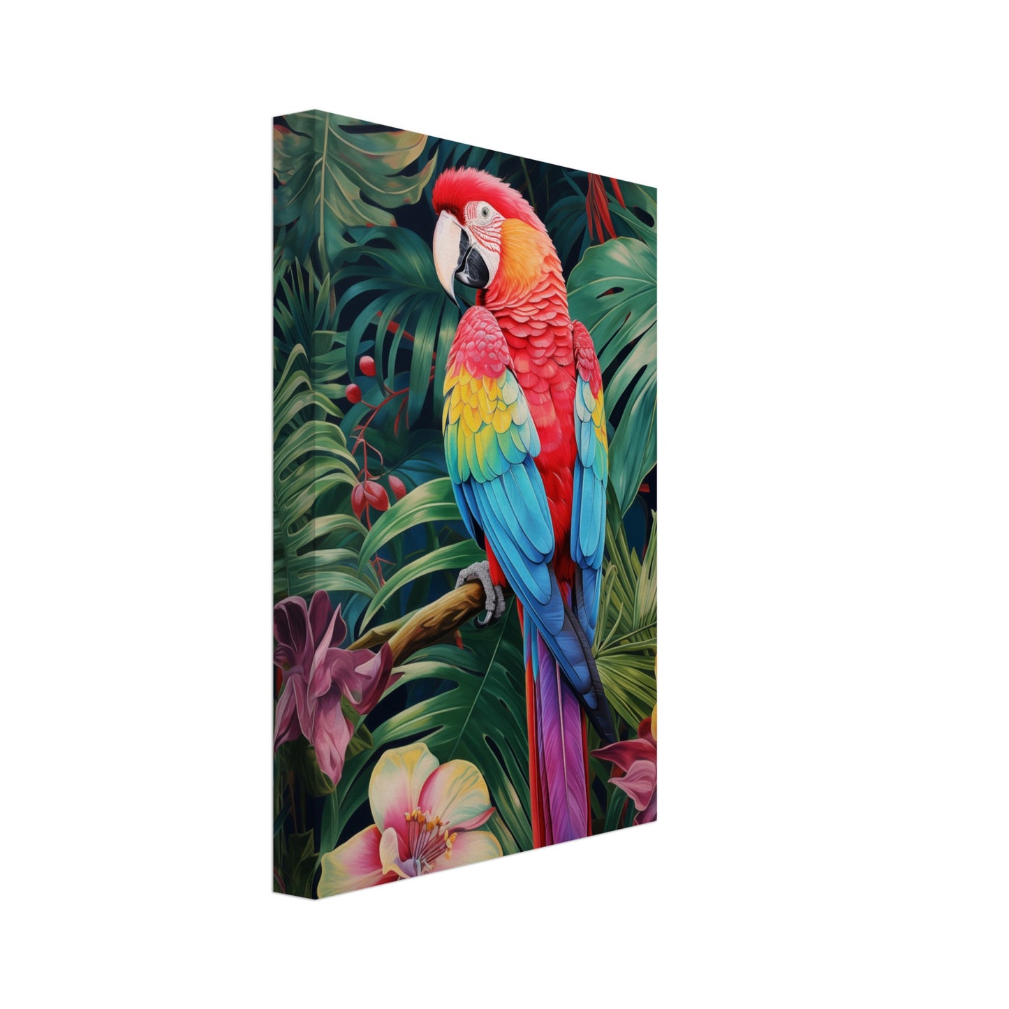 Petal Parrot Canvas