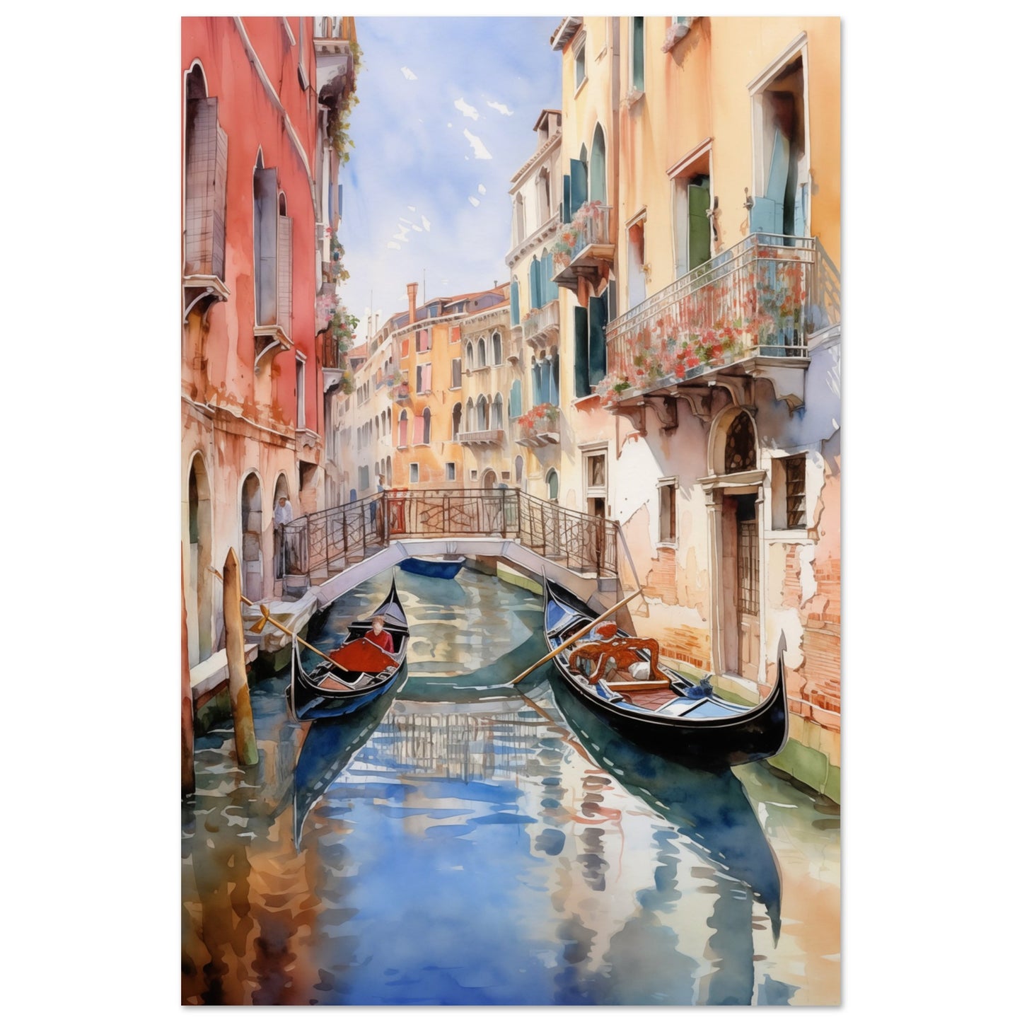 Watercolor Venice Italy Poster