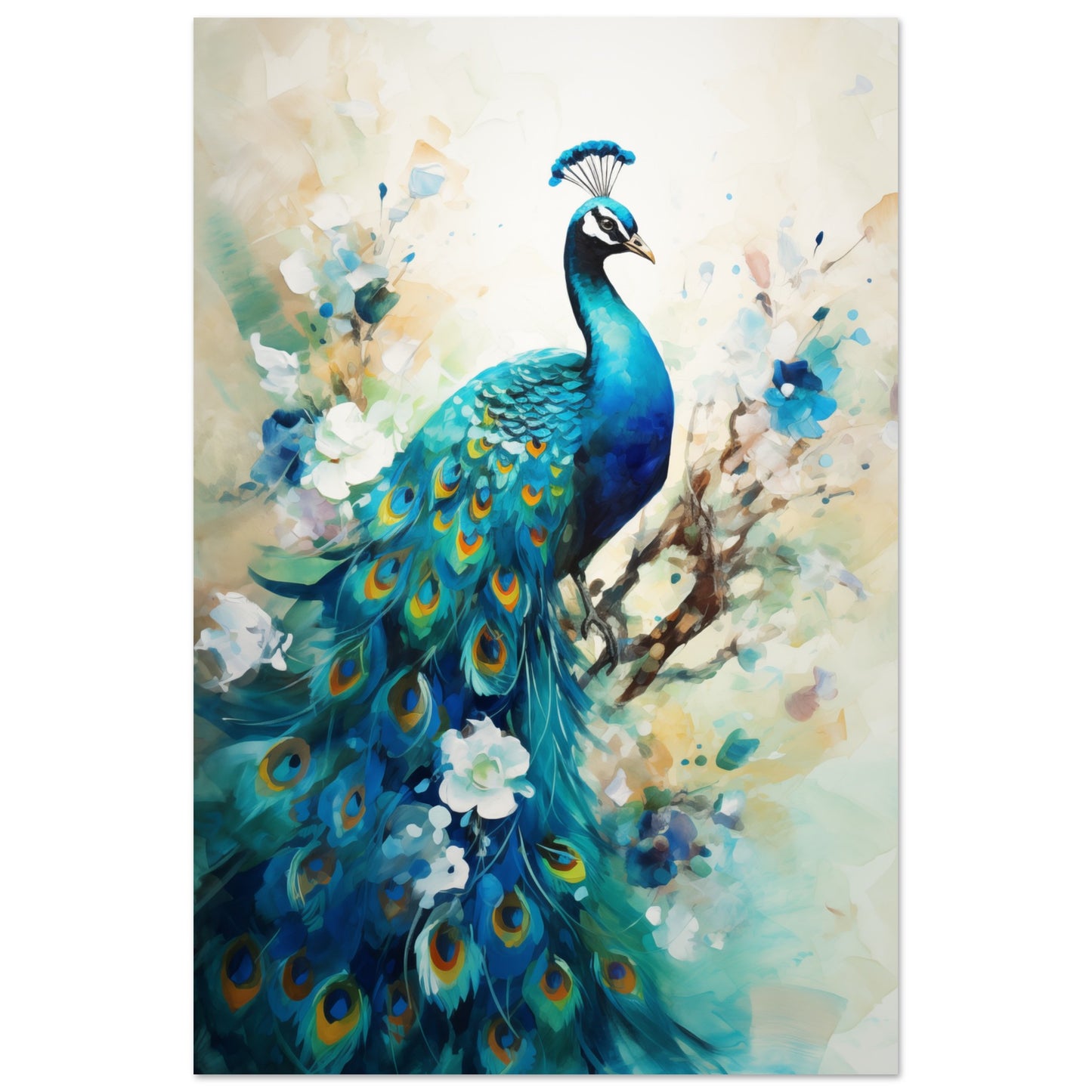 Peacock Dreams Aluminum Print