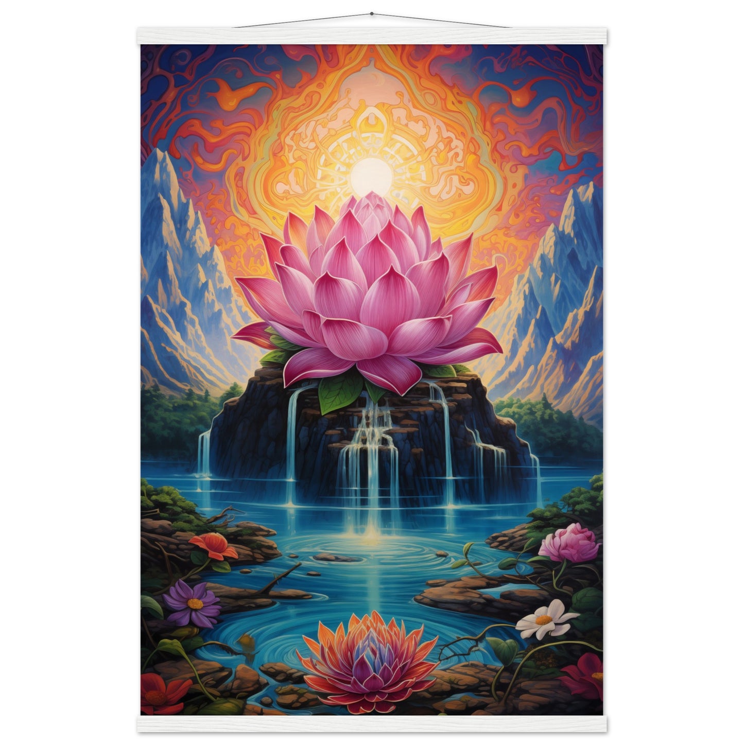 Lotus Blossom Poster with Hanger