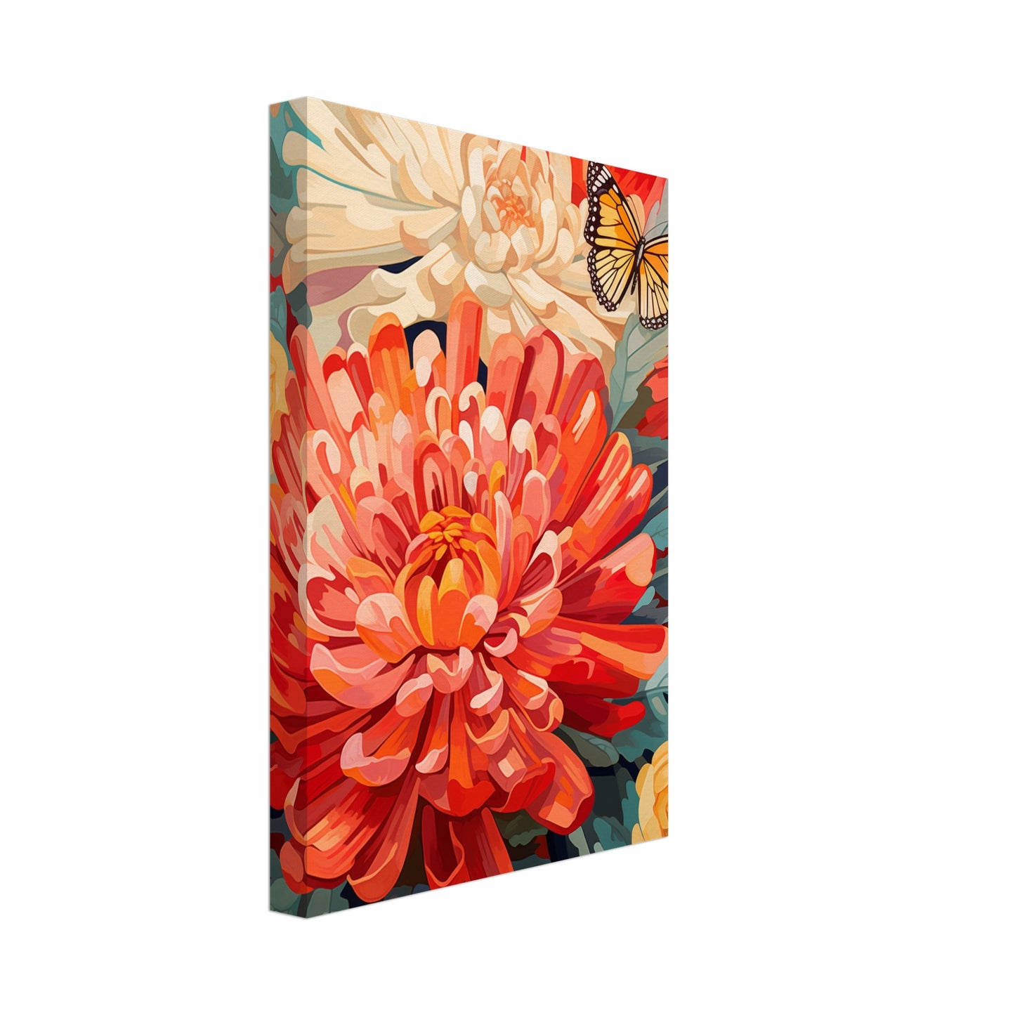 Post impressionist Chrysanthemum Canvas