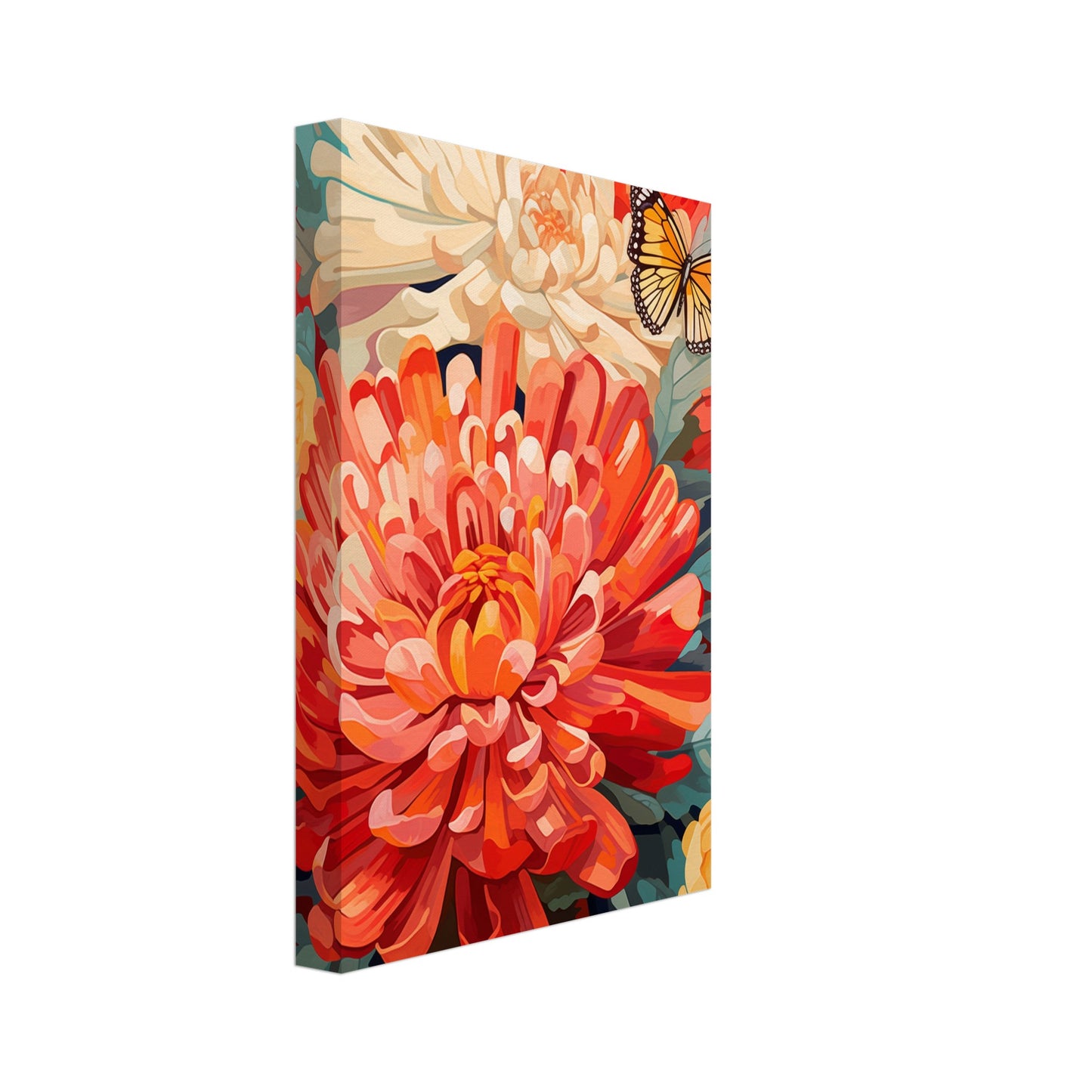 Post impressionist Chrysanthemum Canvas