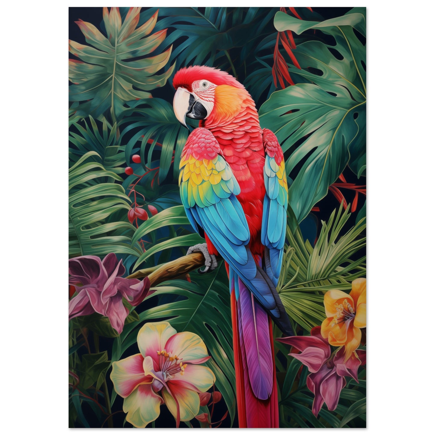 Petal Parrot Poster