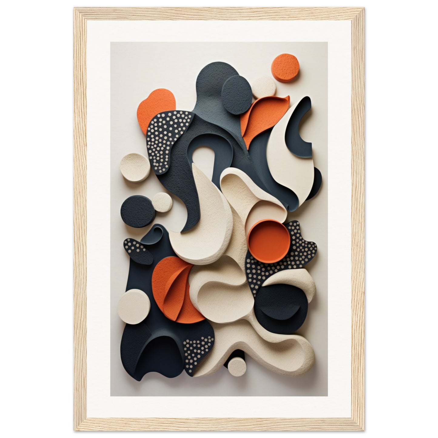 Texture Morph Wooden Framed Poster