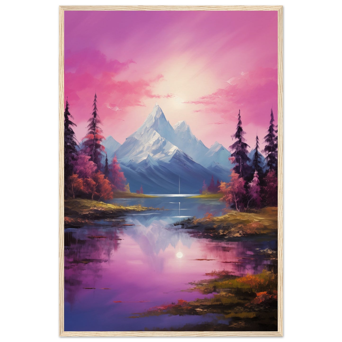 Fantasy Landscape Wooden Framed Poster