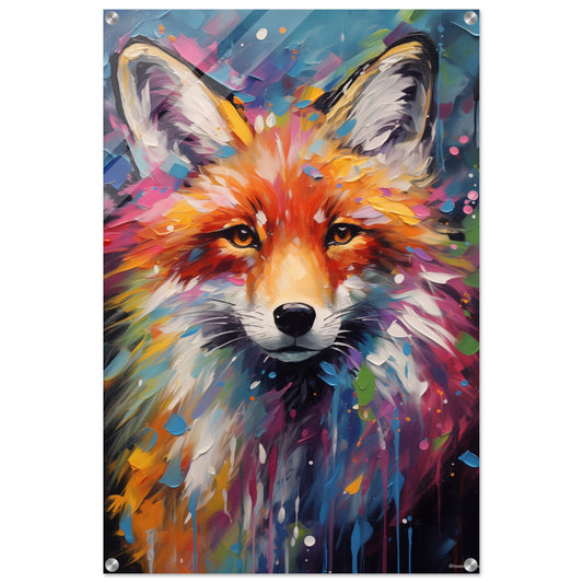 Foxy Splatter Acrylic Print