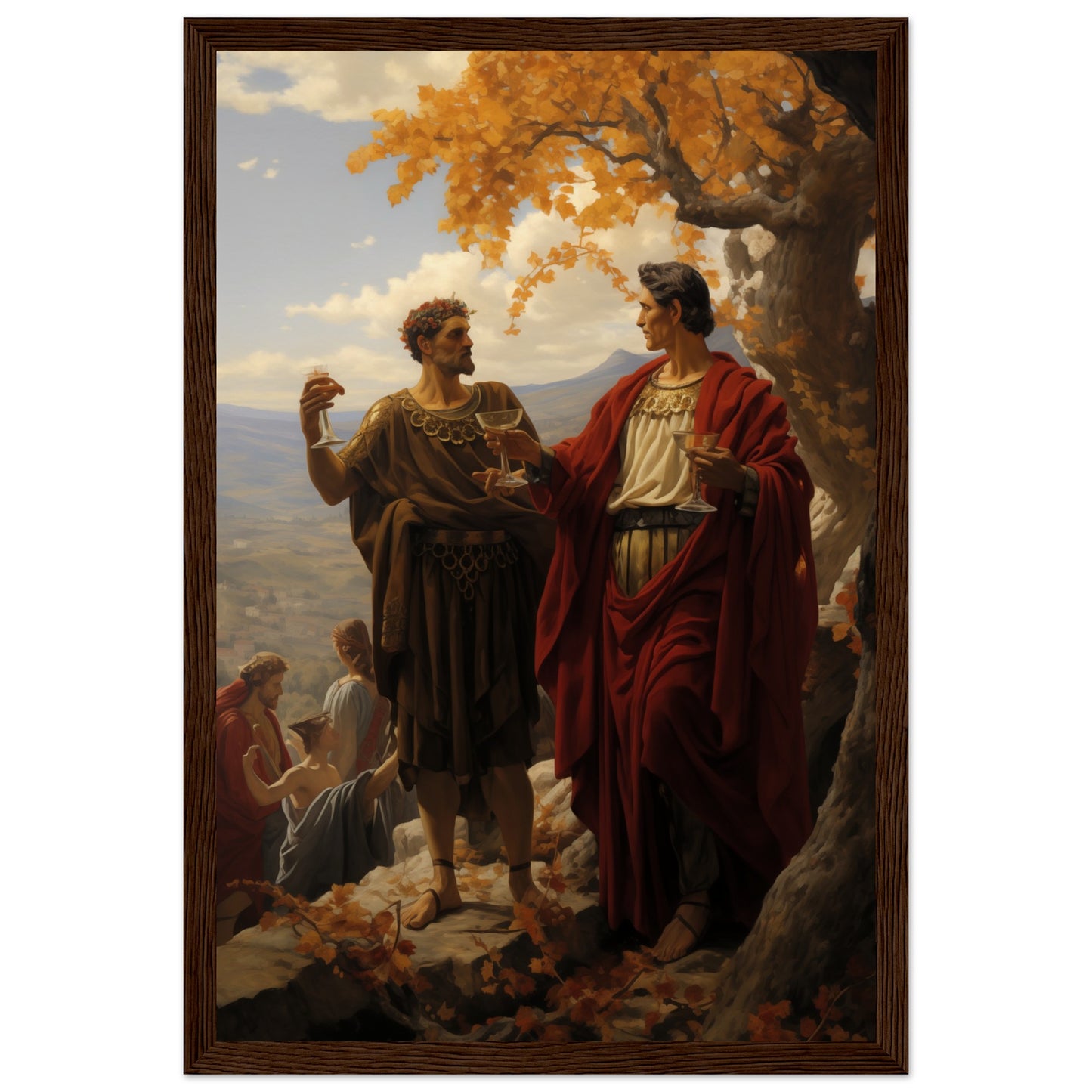 Socratic Exchange Wooden Framed Poster