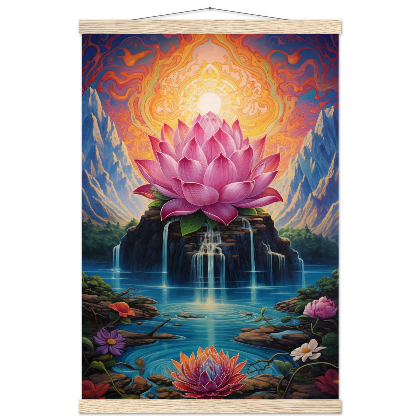 Lotus Blossom Poster with Hanger