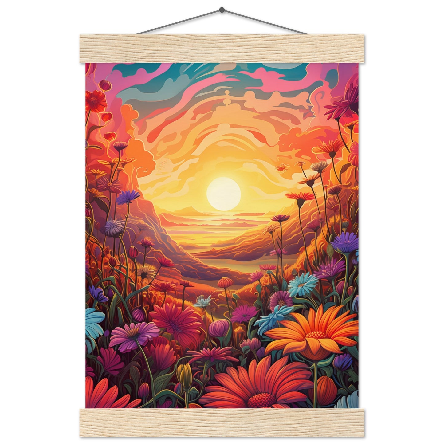 Pollen Sunset Poster with Hanger