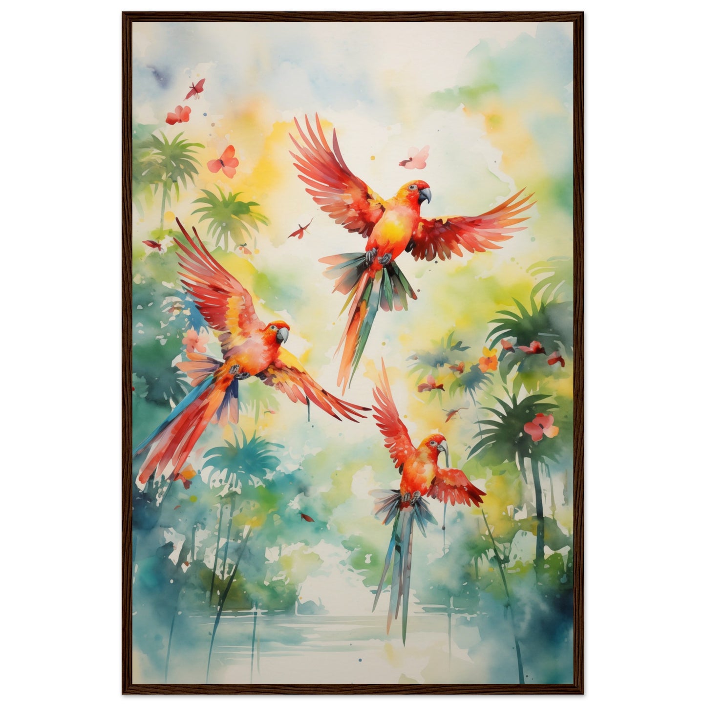 Feathered Palette Wooden Framed Poster