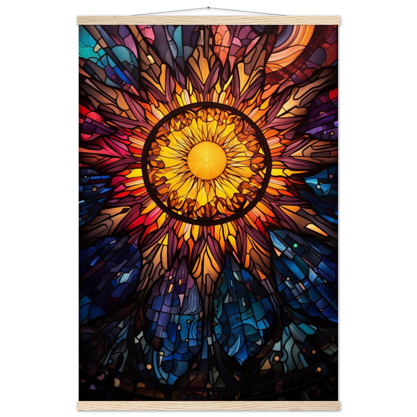 Sun Burst Poster with Hanger