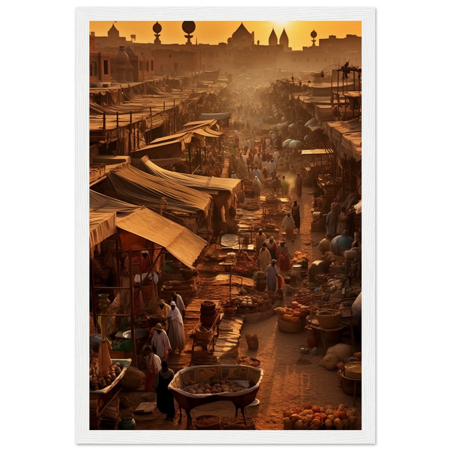 Luxor Market Wooden Framed Poster