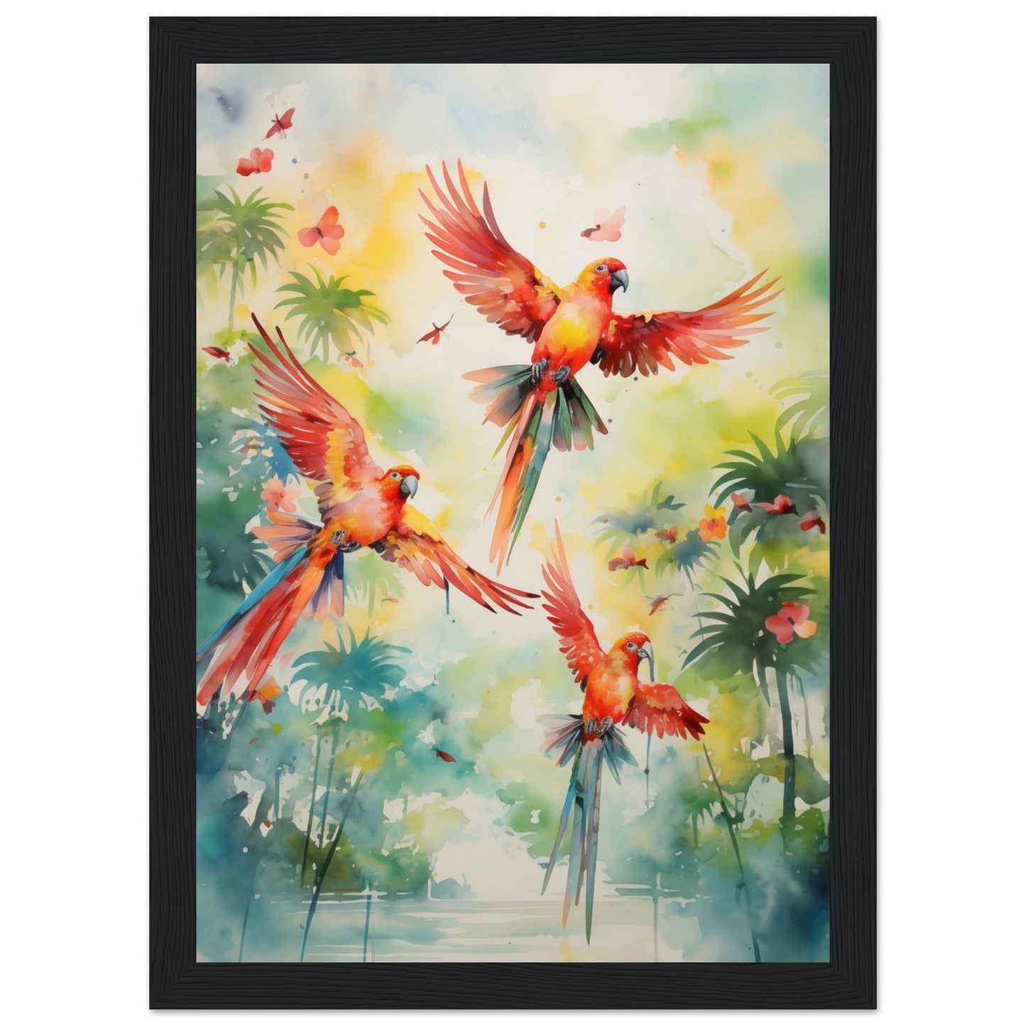 Feathered Palette Wooden Framed Poster