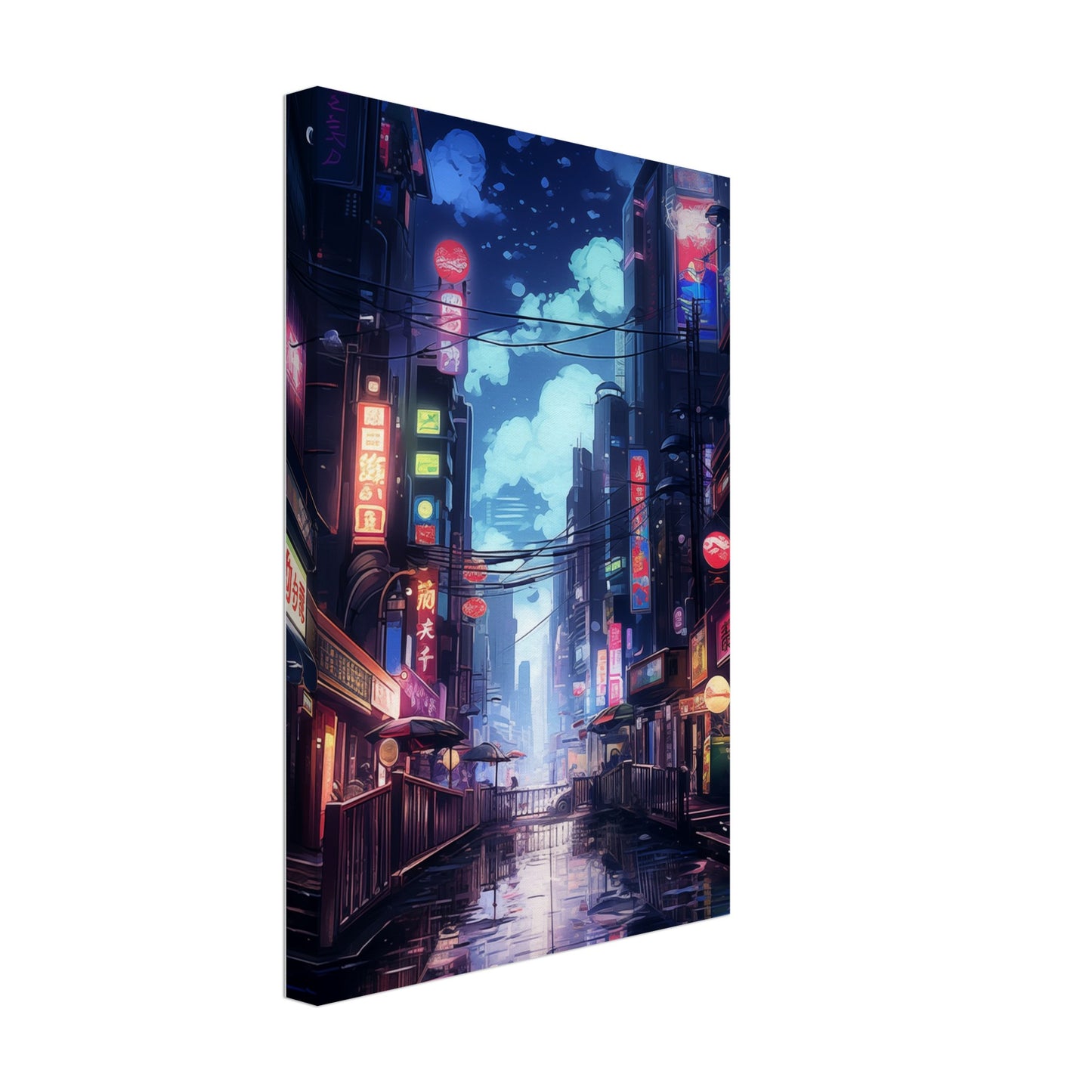 Neon City Canvas