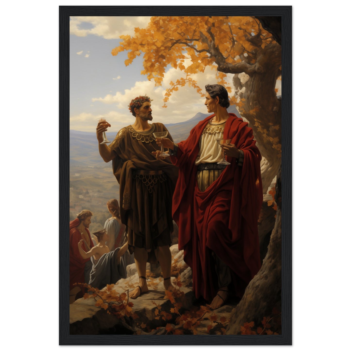 Socratic Exchange Wooden Framed Poster