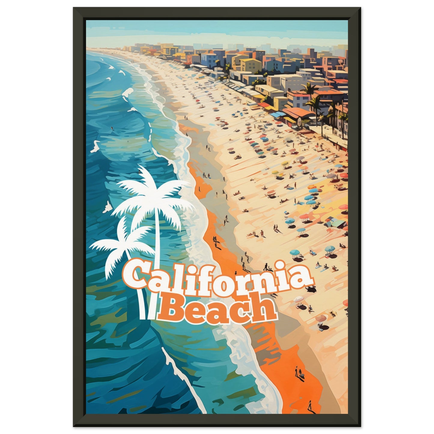 California Beach Metal Framed Poster