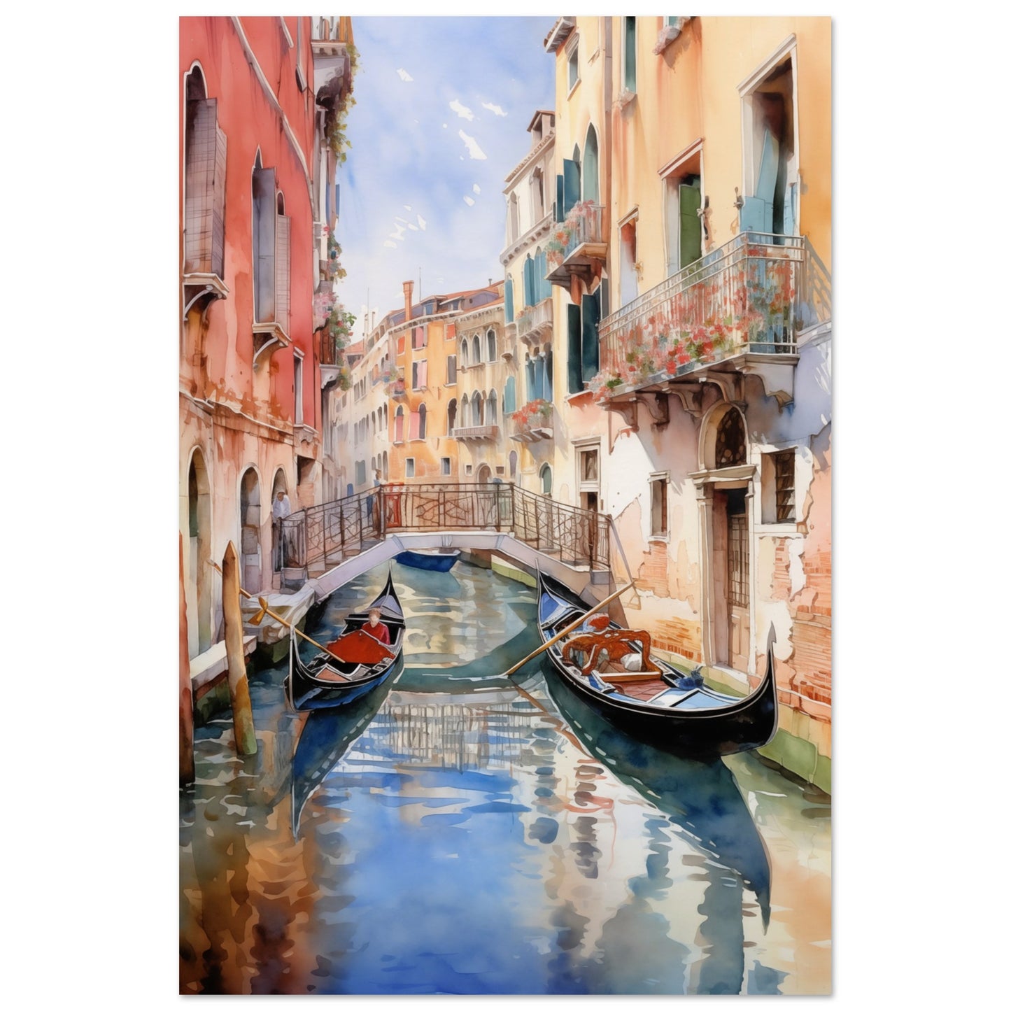 Watercolor Venice Italy Poster