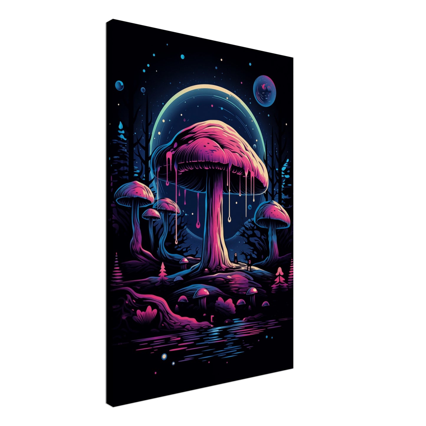 Drippy Mushroom Fantasy Forest Canvas