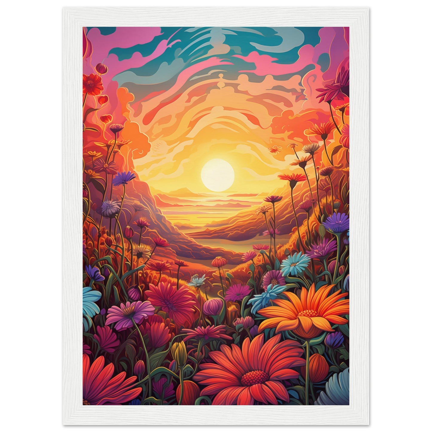 Pollen Sunset Wooden Framed Poster