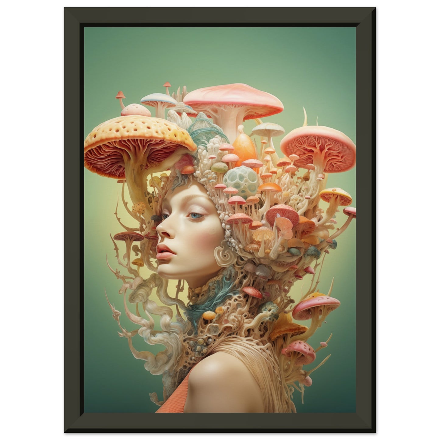 Mushroom Queen Metal Framed Poster