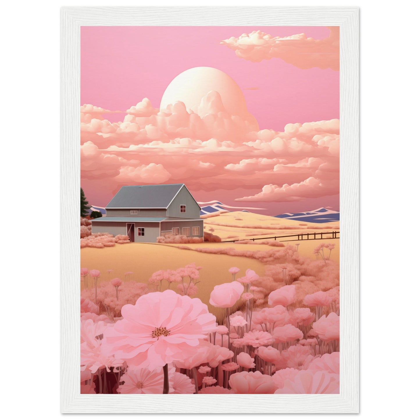 Bubblegum Farm Wooden Framed Poster