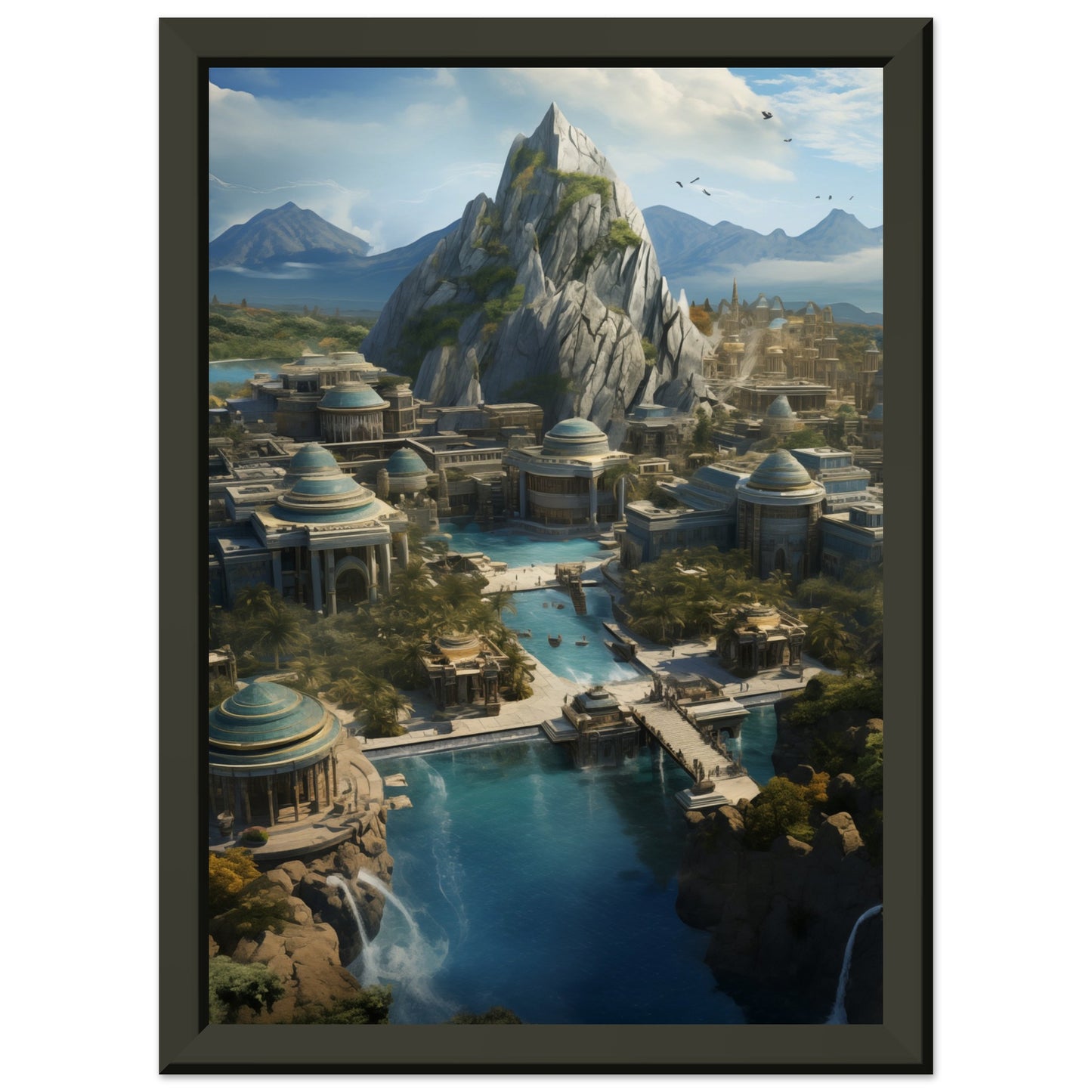 Golden Age Atlantea Metal Framed Poster