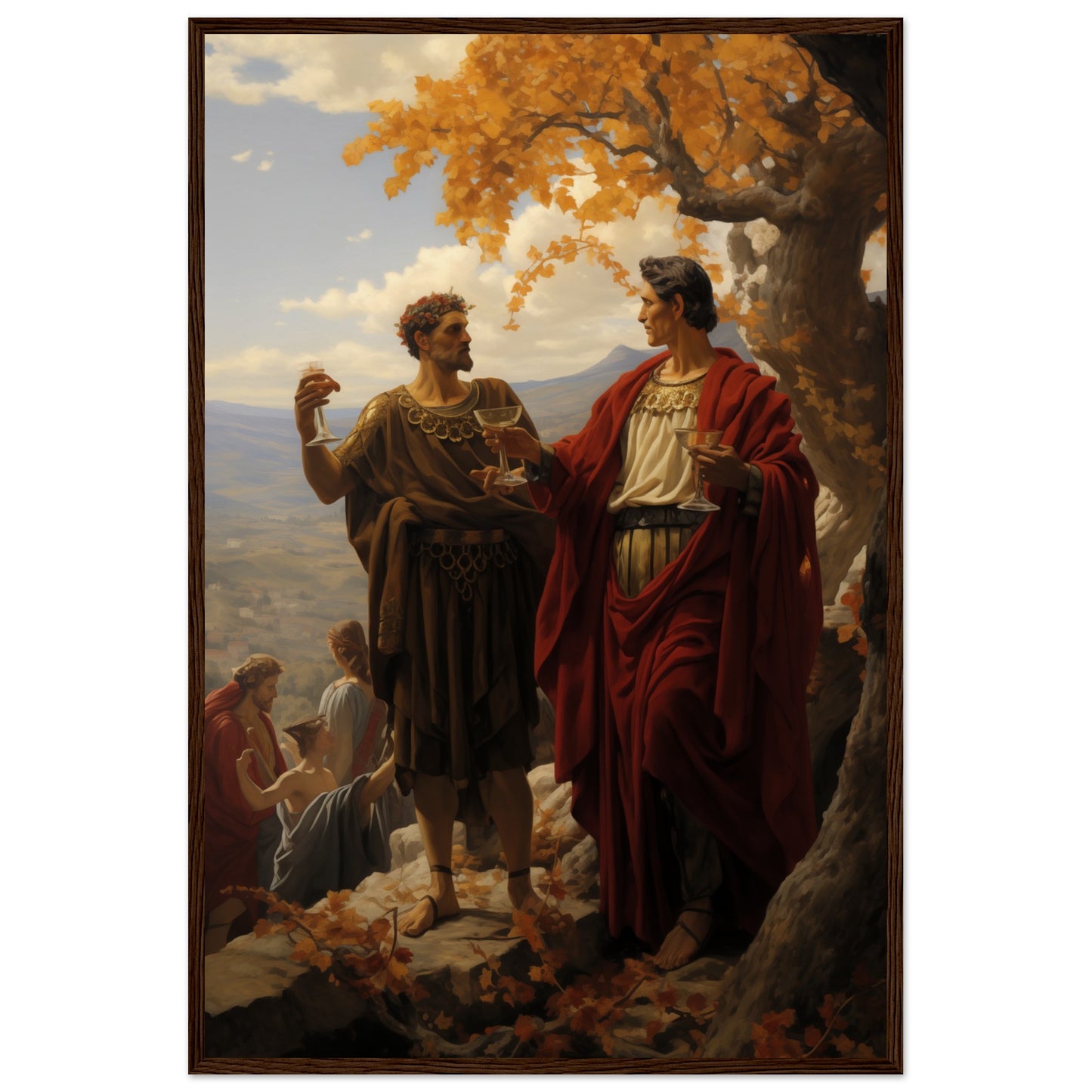 Socratic Exchange Wooden Framed Poster