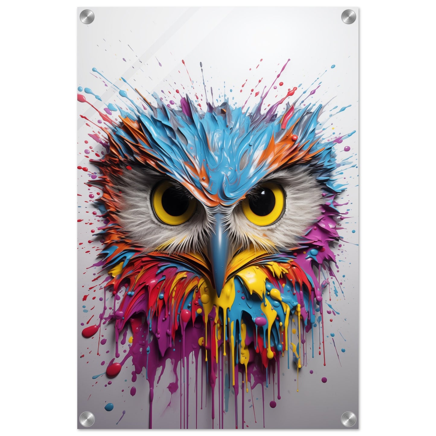 Owl Splash Art Acrylic Print