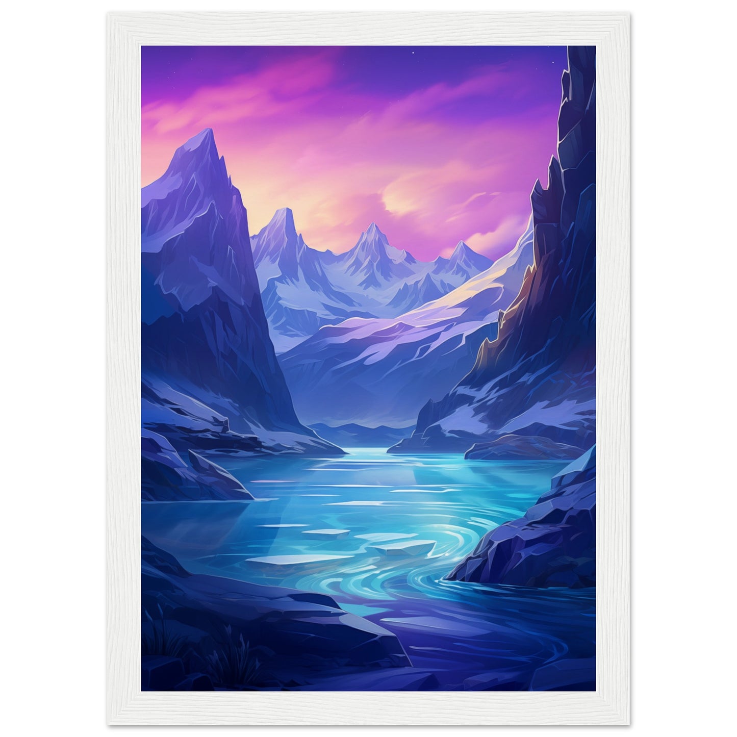 Tranquil Ice Wooden Framed Poster