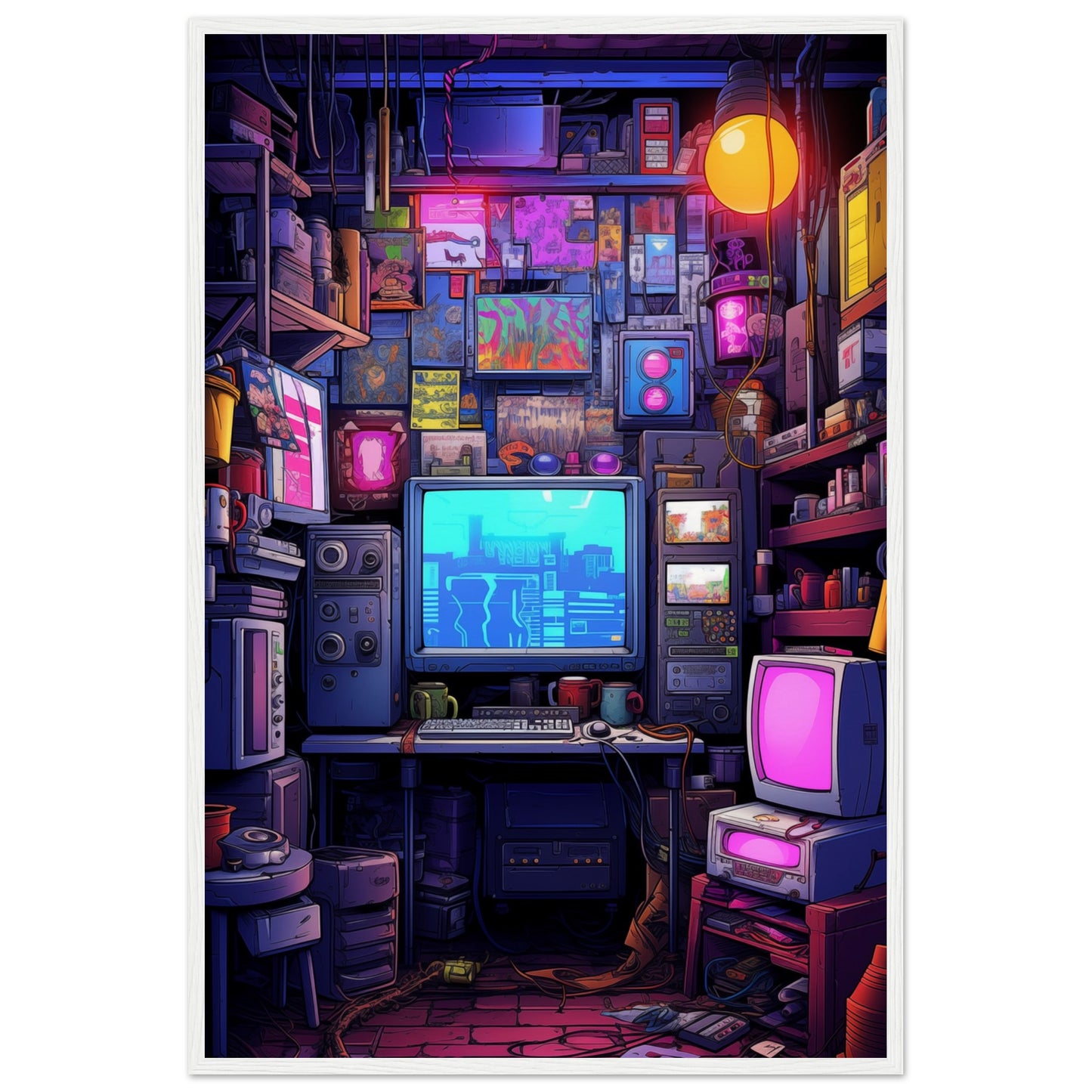 Pixel Lair Wooden Framed Poster