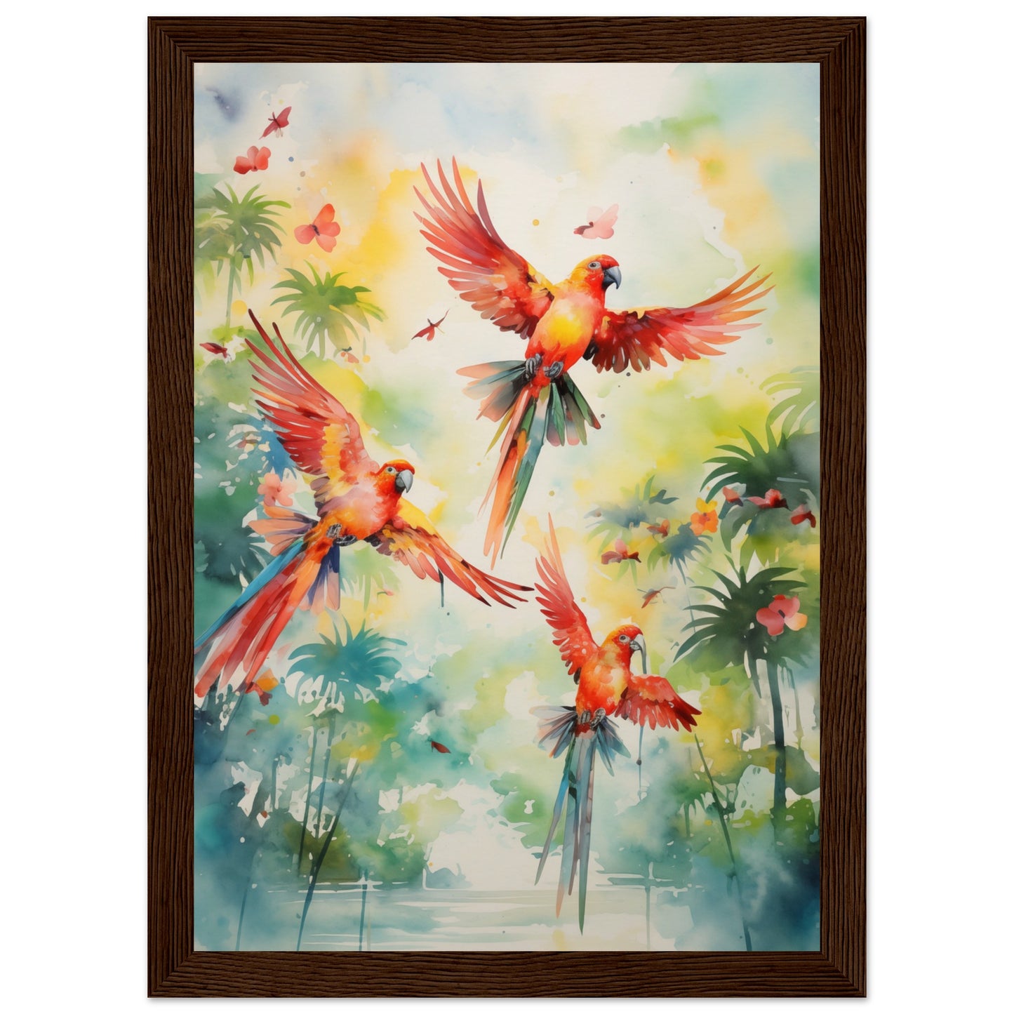 Feathered Palette Wooden Framed Poster