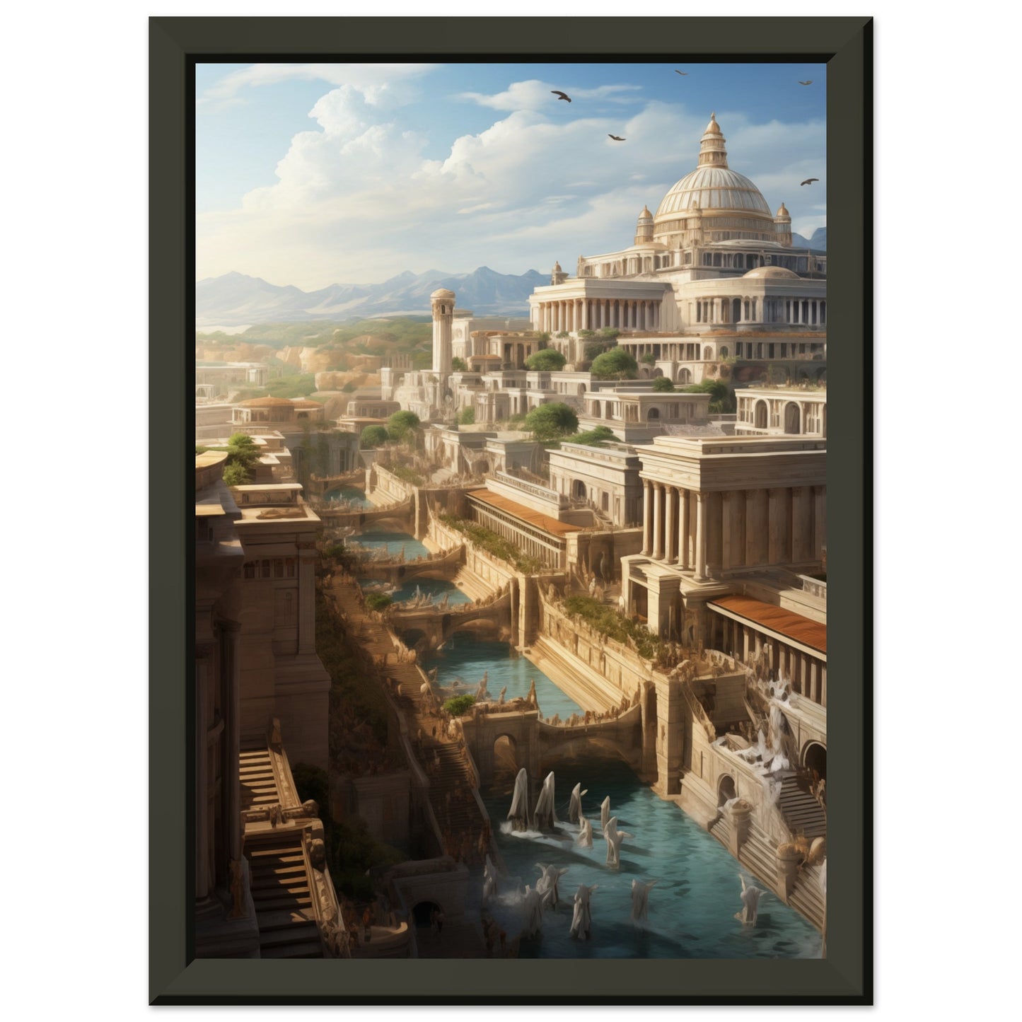 Ancient Roman City Metal Framed Poster