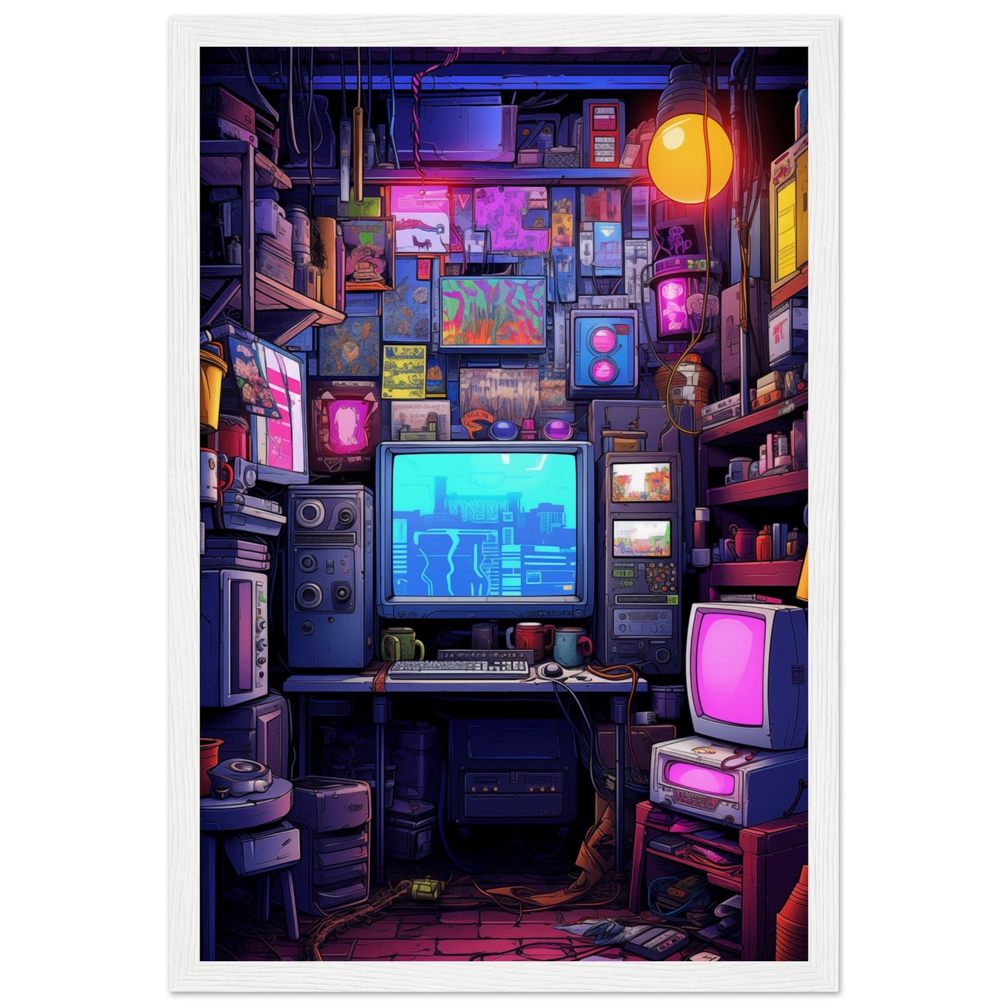 Pixel Lair Wooden Framed Poster