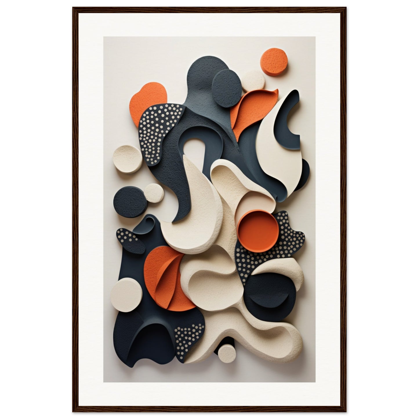 Texture Morph Wooden Framed Poster