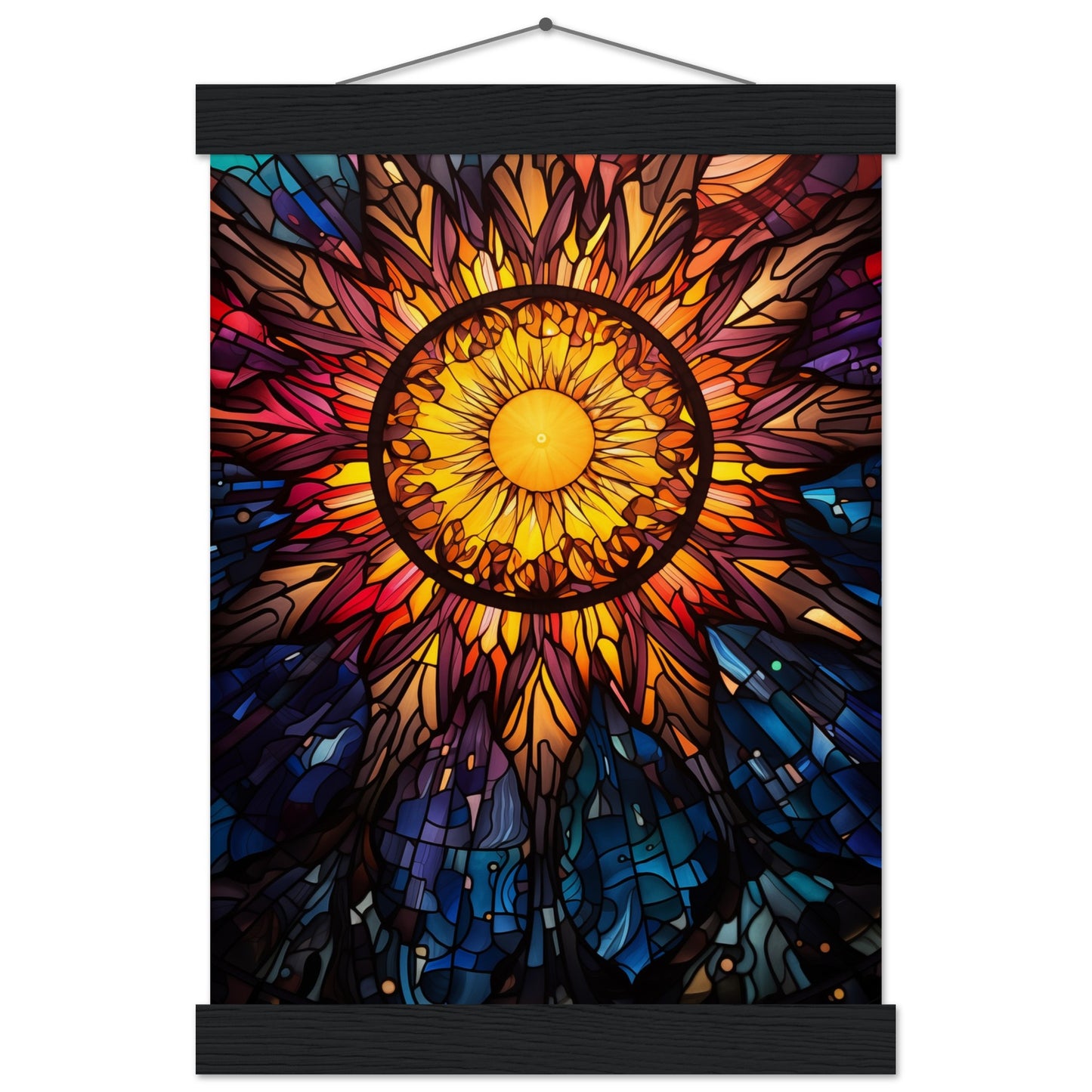 Sun Burst Poster with Hanger