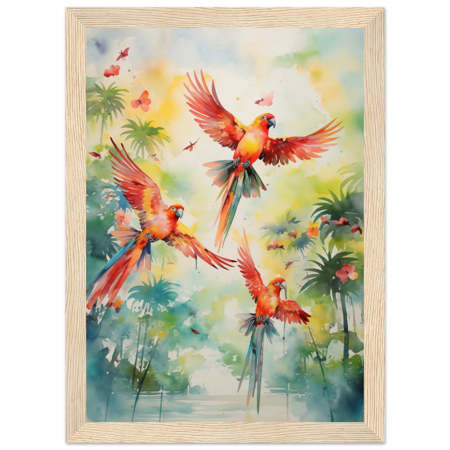 Feathered Palette Wooden Framed Poster