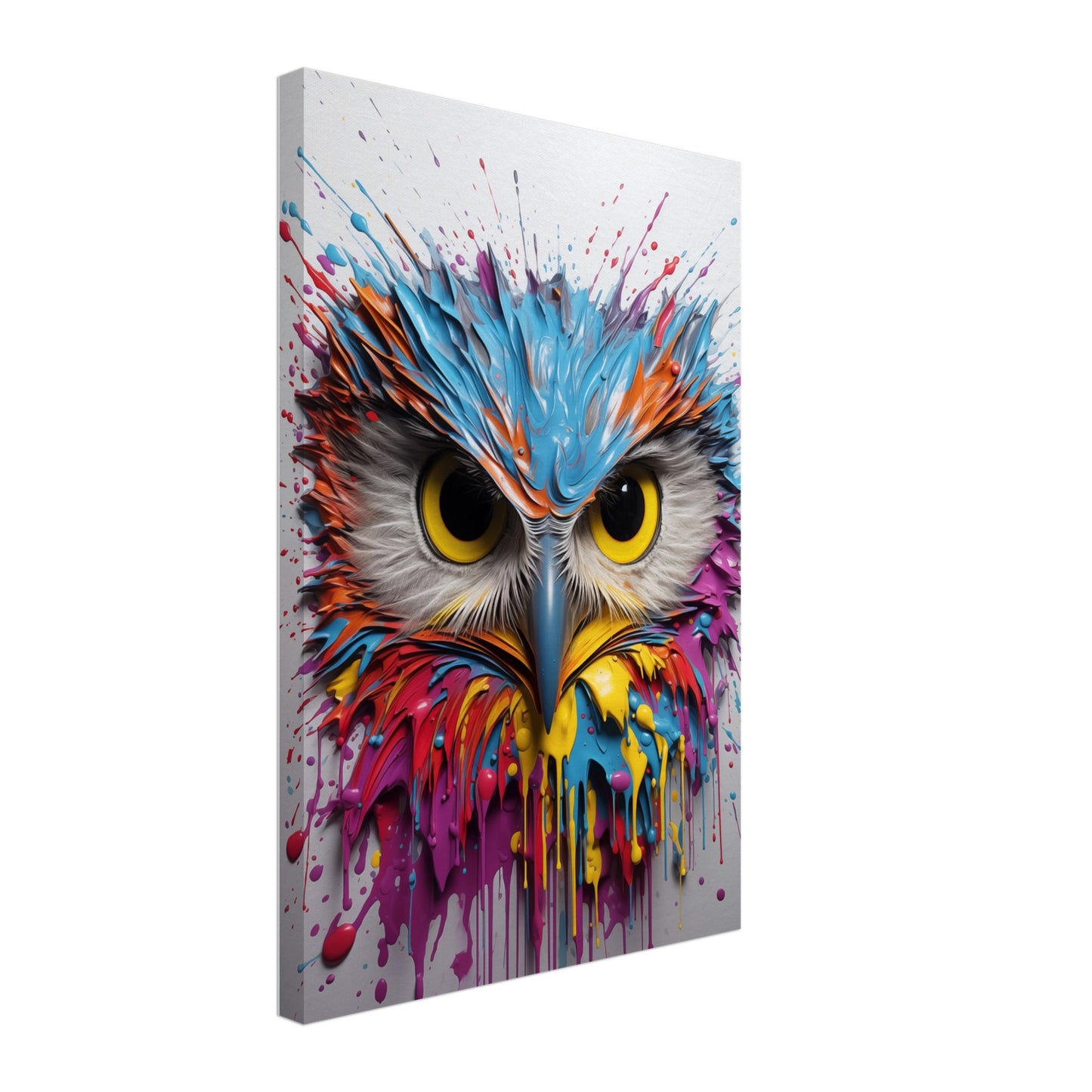 Owl Splash Art Canvas