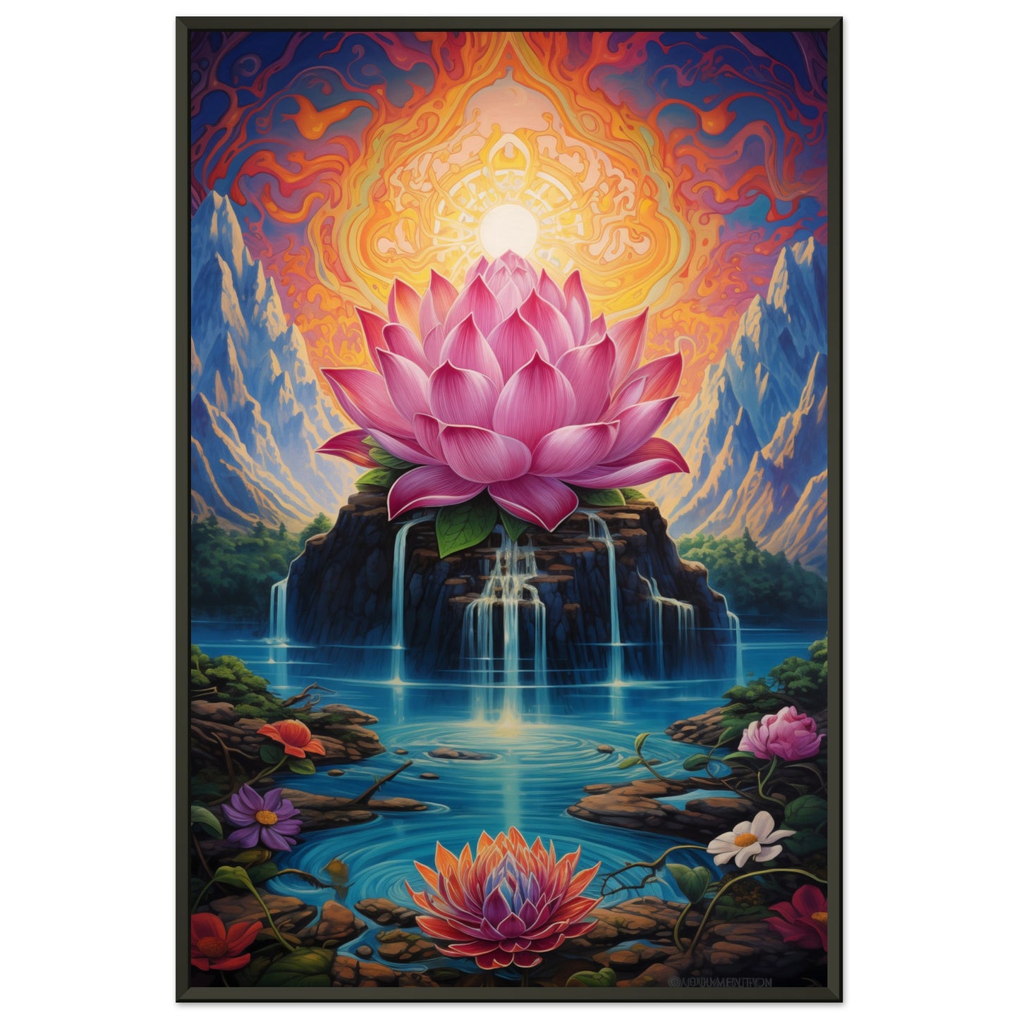 Lotus Blossom Metal Framed Poster