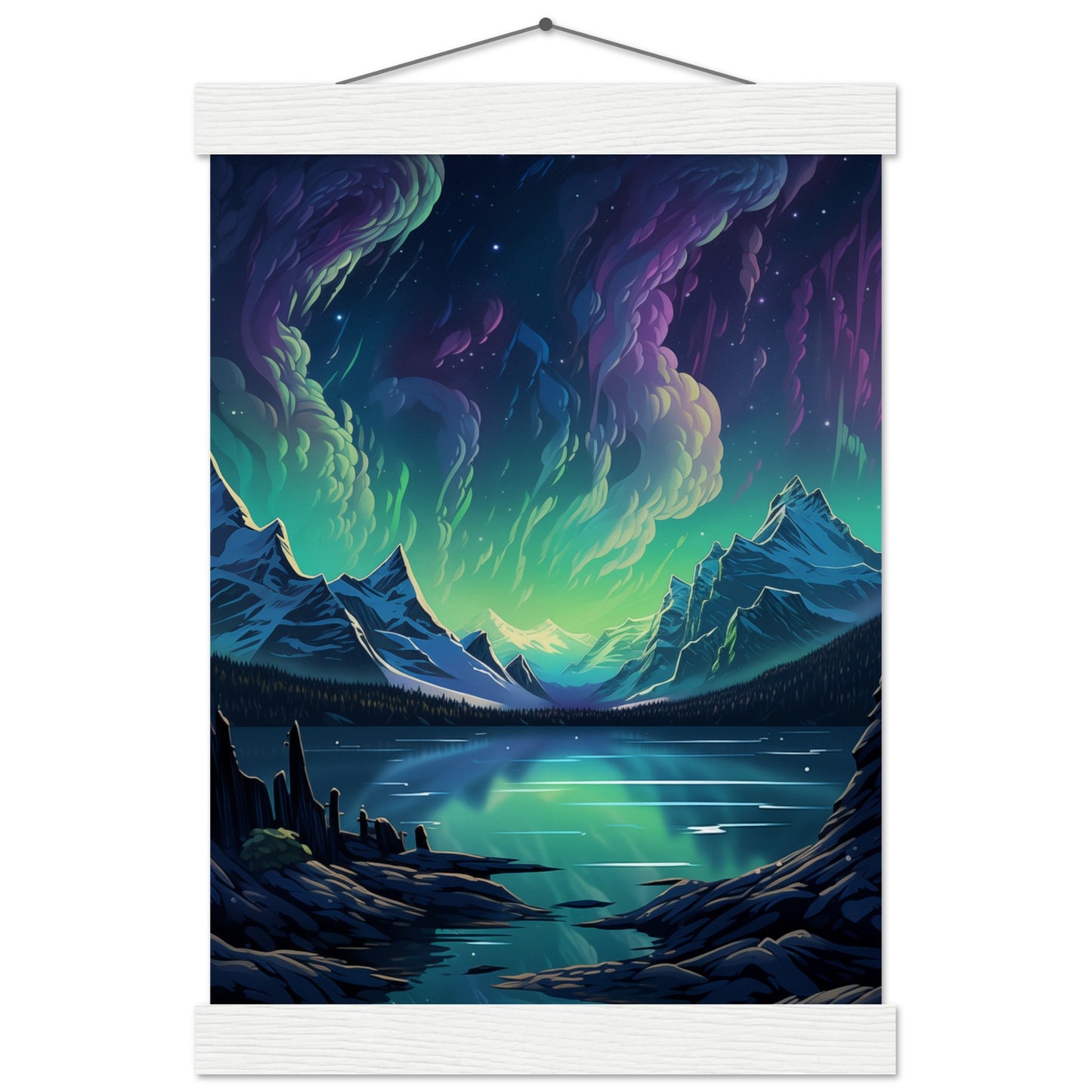 Glacial Glow Poster with Hanger