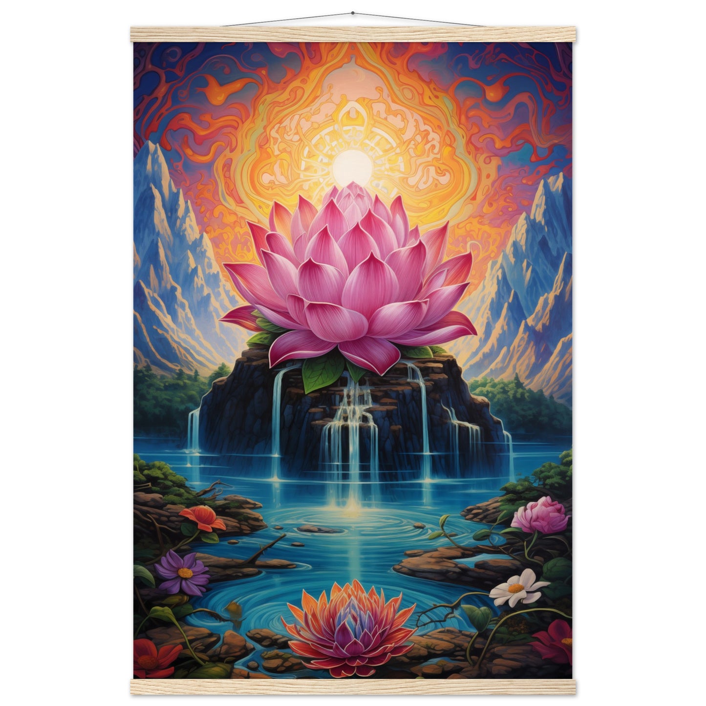 Lotus Blossom Poster with Hanger