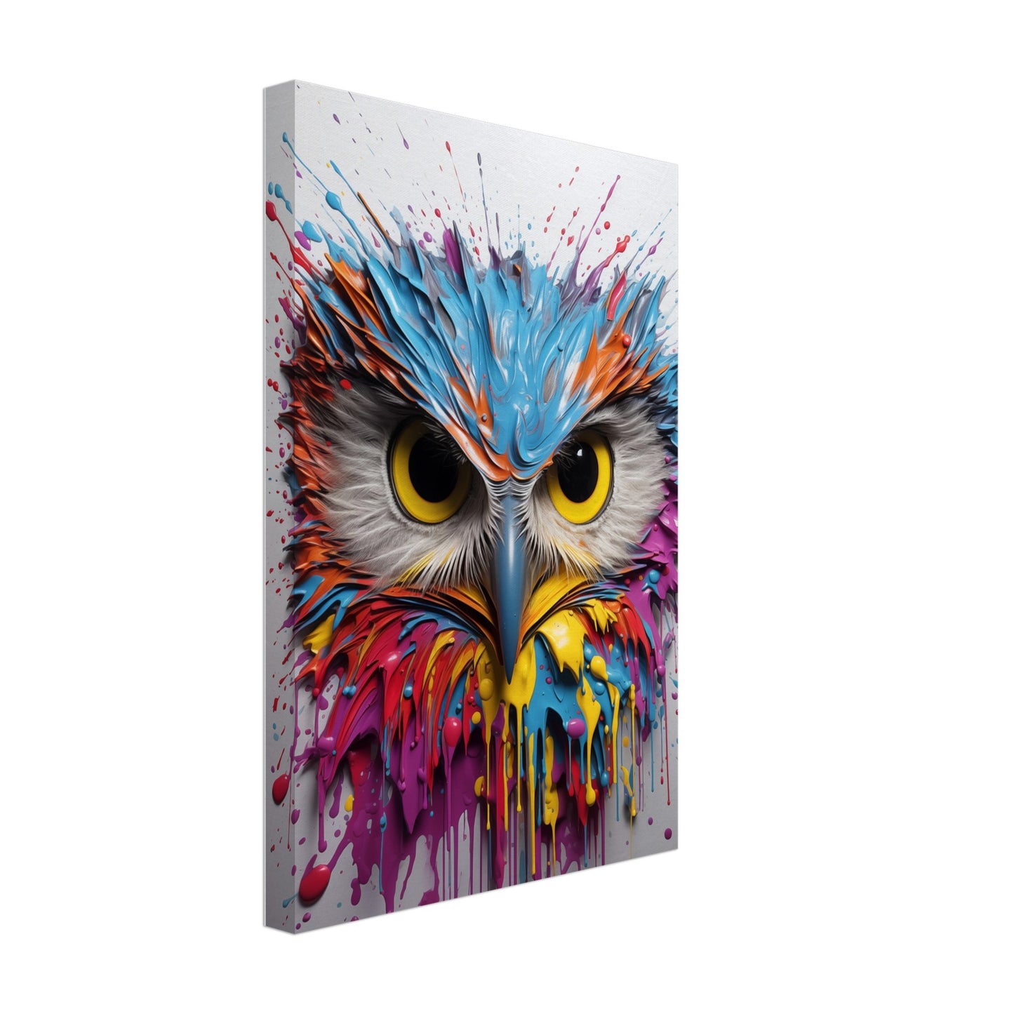 Owl Splash Art Canvas