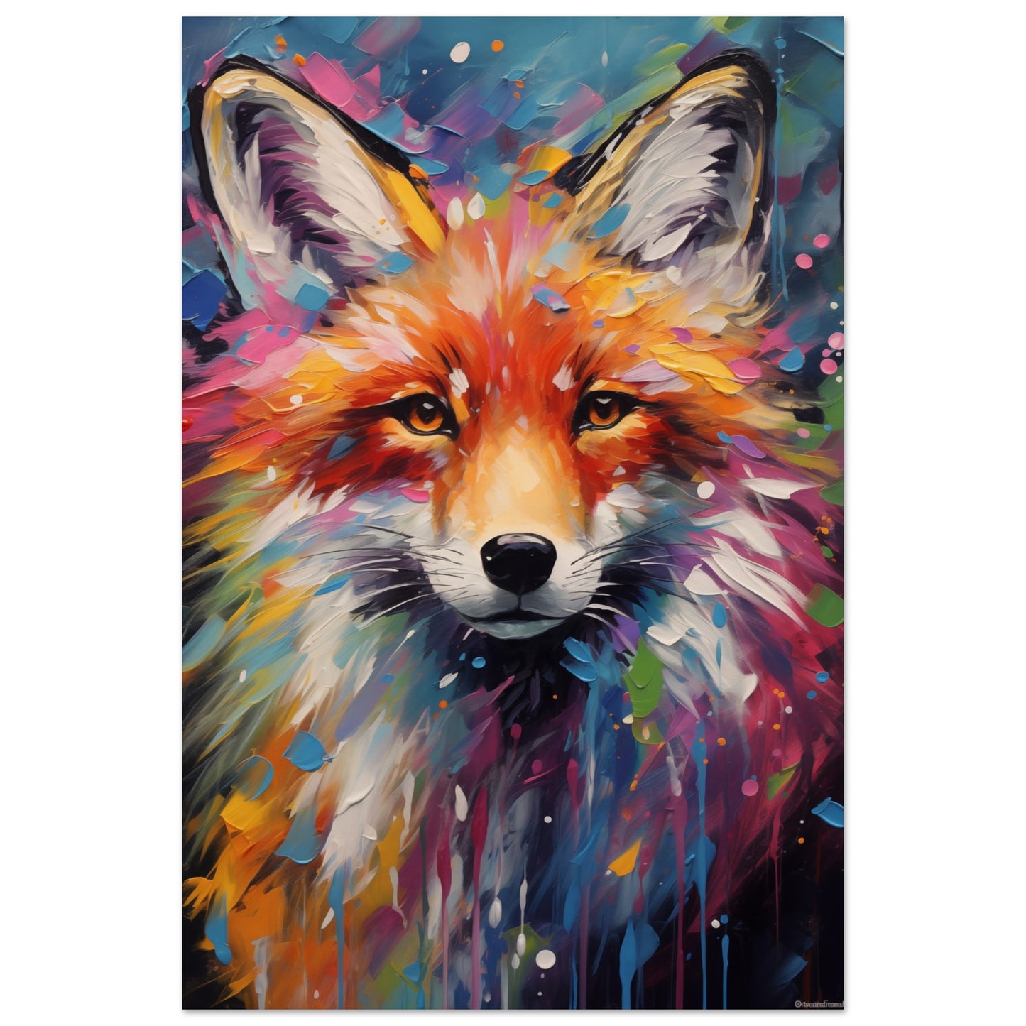 Foxy Splatter Poster