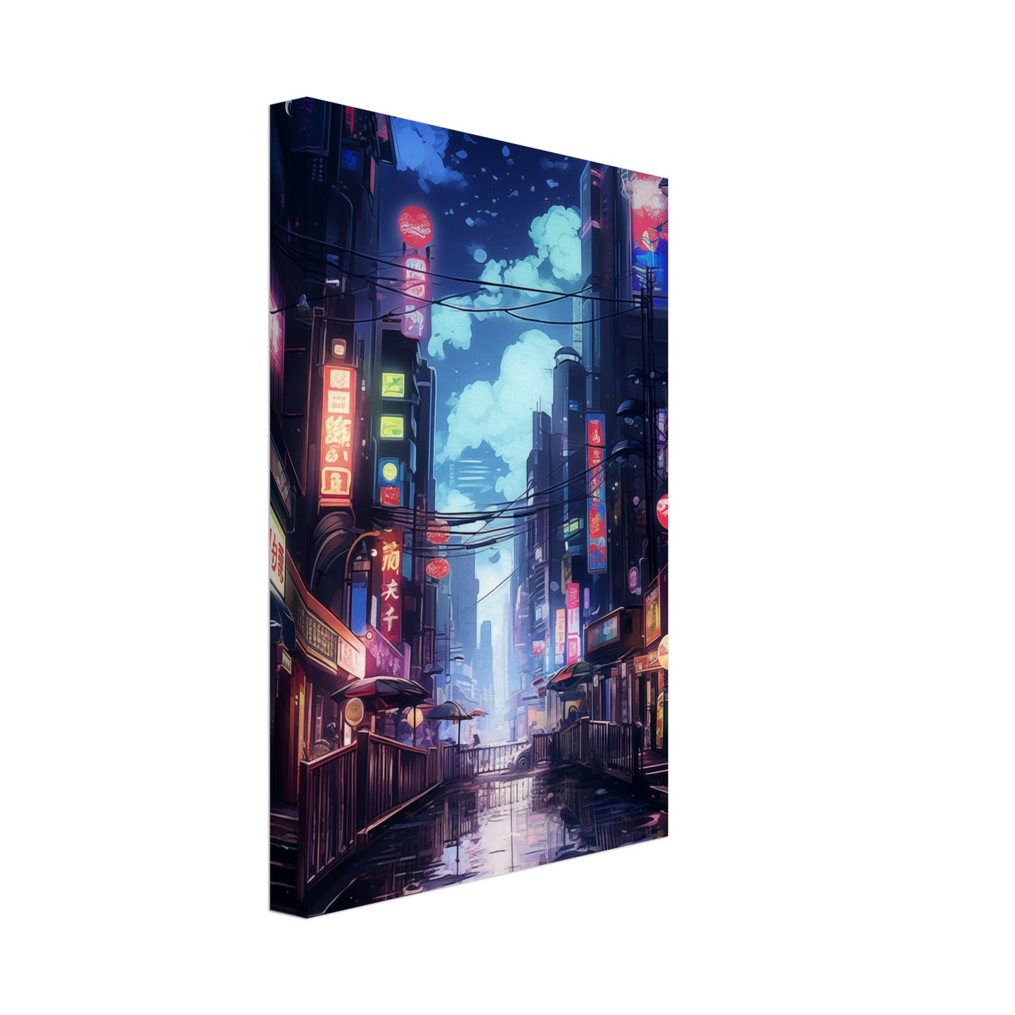 Neon City Canvas