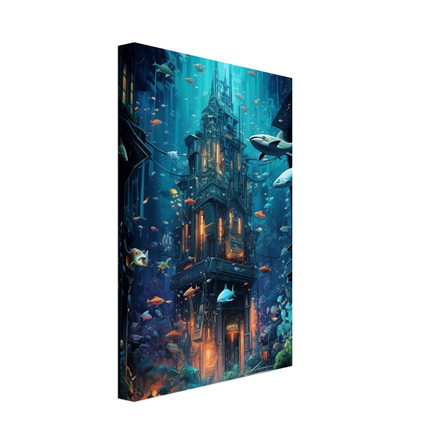 Aqua Metropolis Canvas