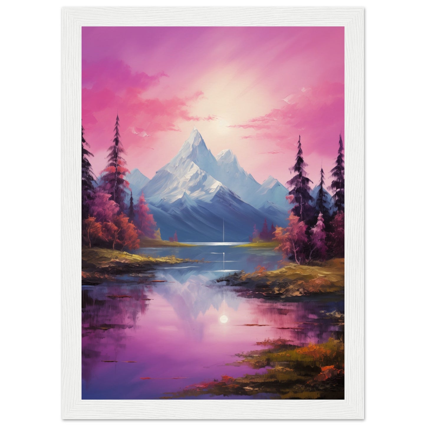 Fantasy Landscape Wooden Framed Poster