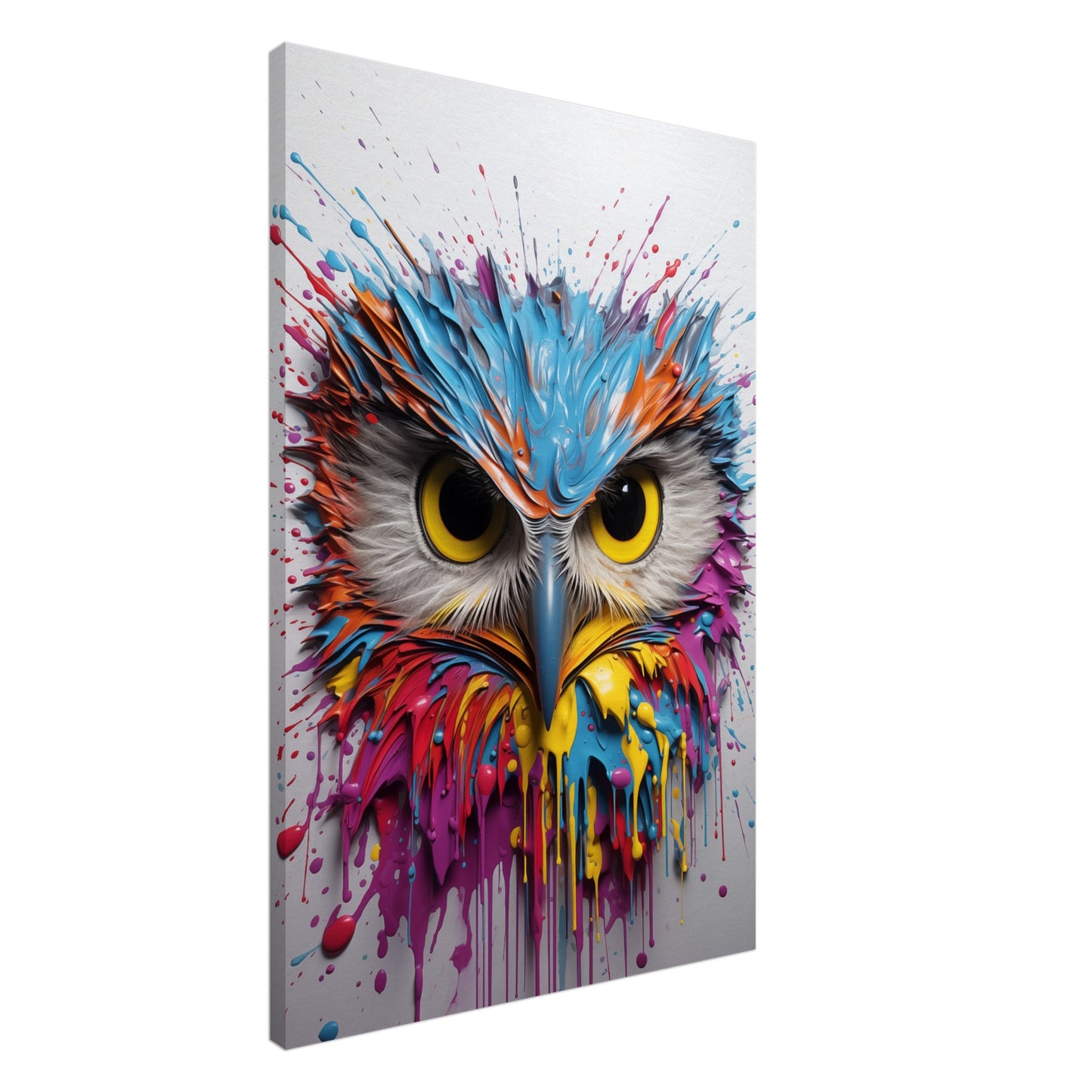 Owl Splash Art Canvas