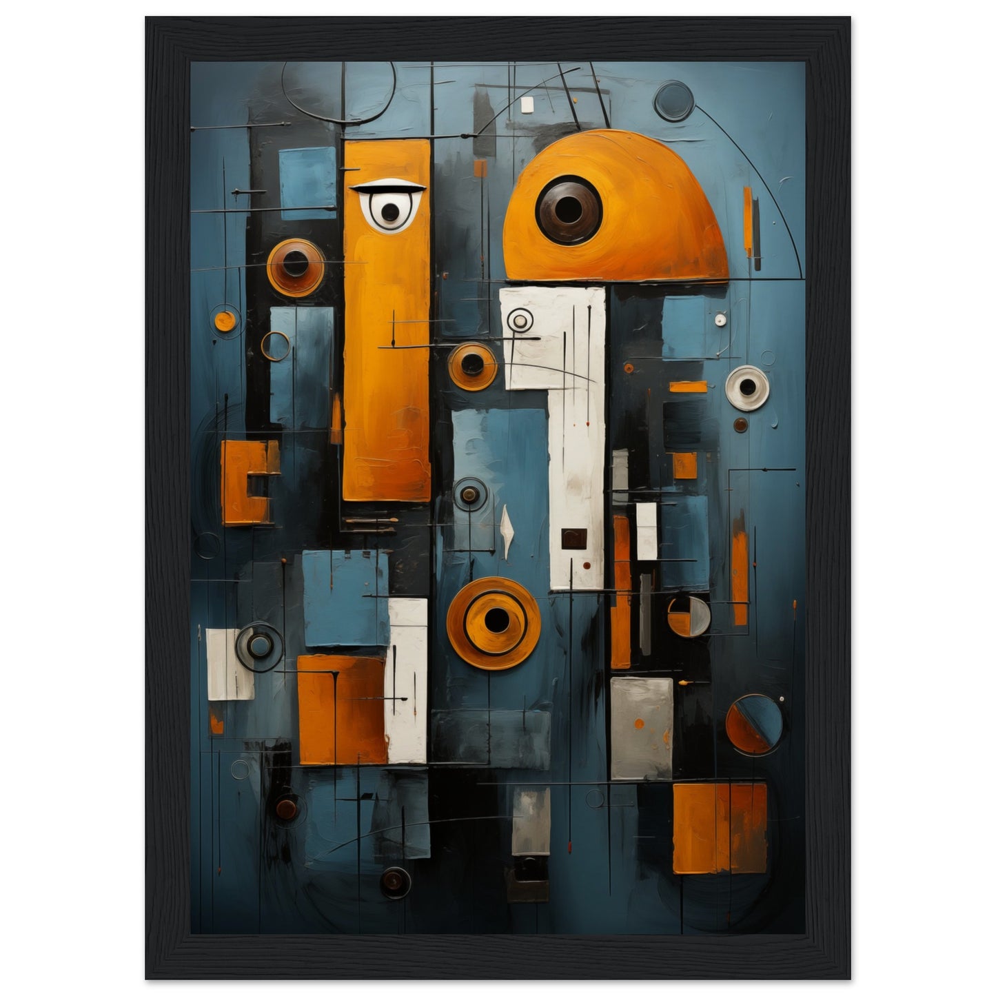 Abstract Gaze Wooden Framed Poster