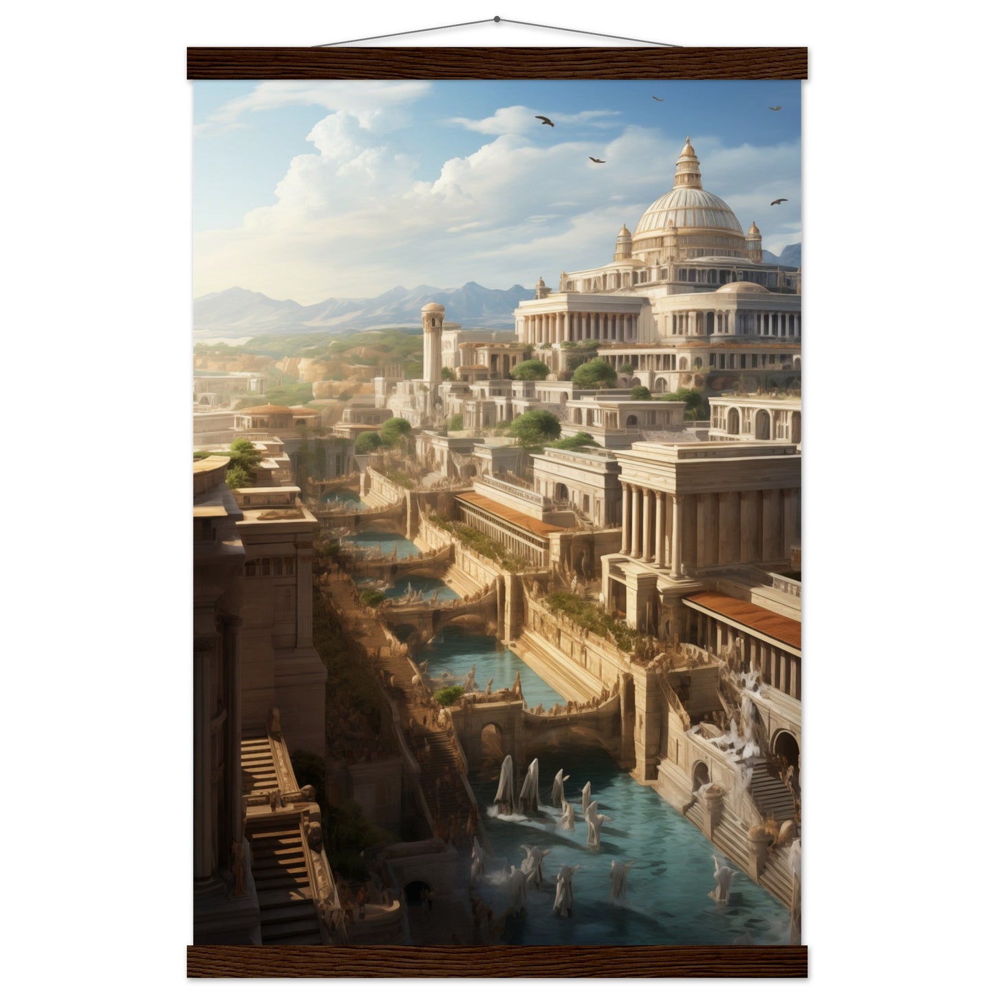 Ancient Roman City Poster with Hanger