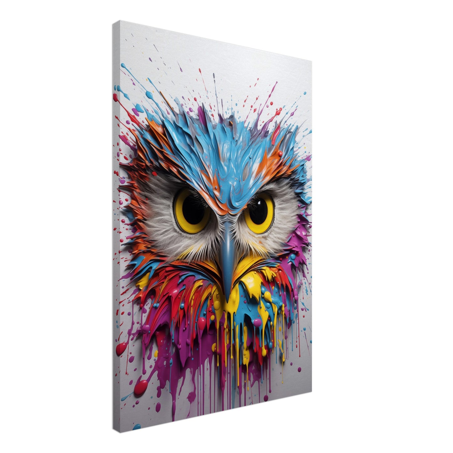 Owl Splash Art Canvas